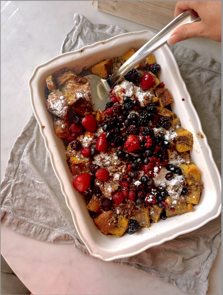 Vegan Pumpkin French Toast with Skinny Jeans Crumble